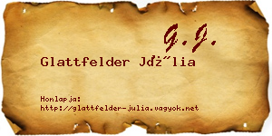 Glattfelder Júlia névjegykártya