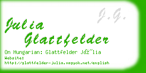 julia glattfelder business card